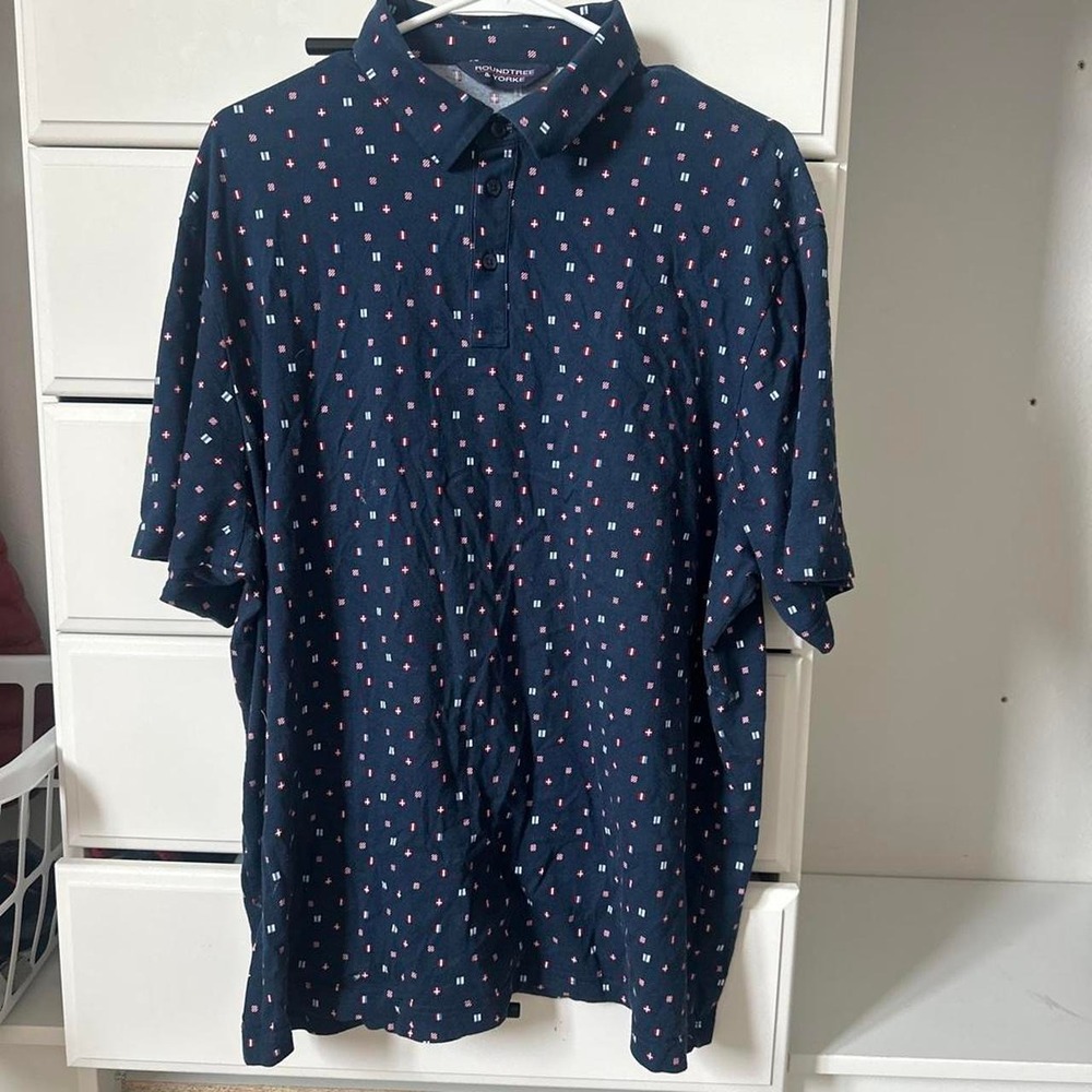 Roundtree & York Navy blue polo shirt
